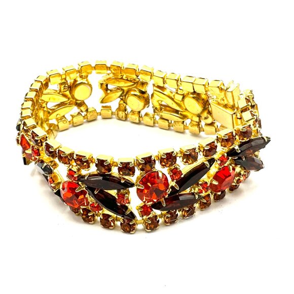 DeLizza & Elster Juliana Autumn Fire Parure – Bracelet, Earrings & Brooch – FIRM - Picture 9 of 11